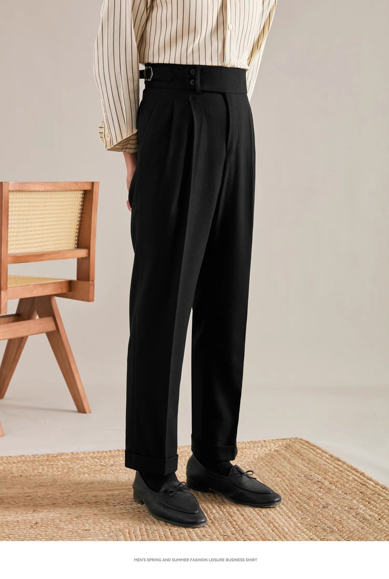 New Men's Casual Pants Advanced Draped Pants