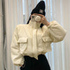 Two-Pocket Loose Little Man Workwear Short Coat