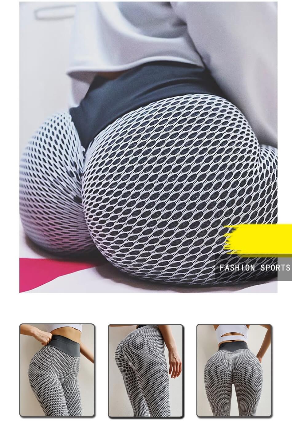 Plaid Leggings Fitness Yoga Pants Women's Seamless High Waist Breathable Gym Leggings