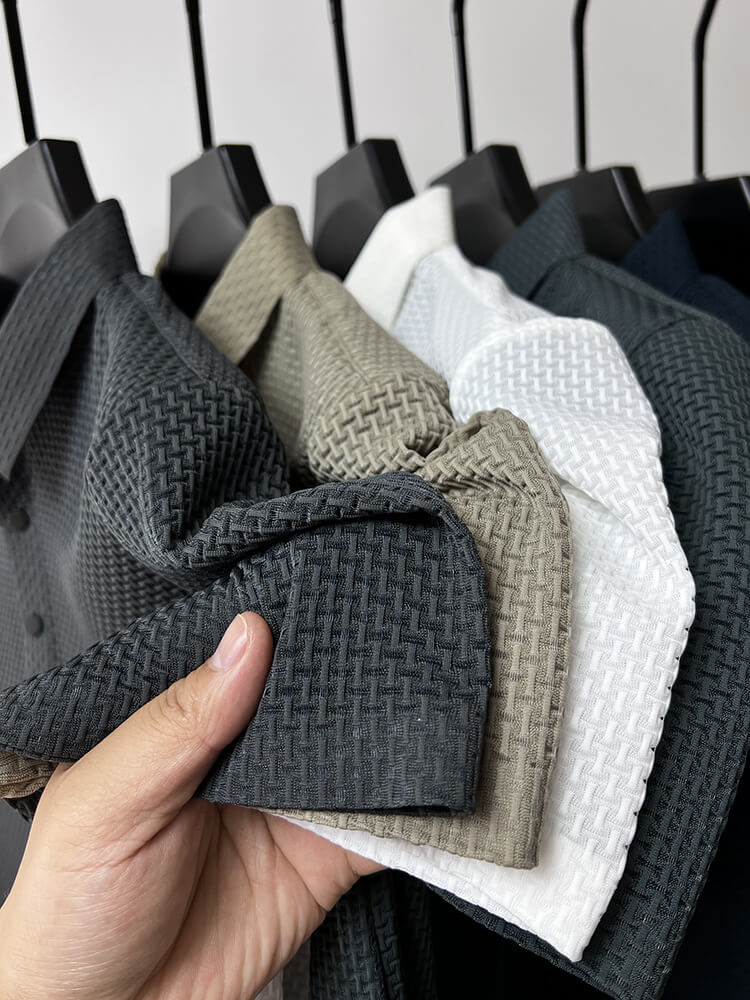 Mesh Ice Silk Short Sleeve T-shirt Mens Clothing