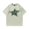 Five-pointed Star Printed T-shirt Top For Men