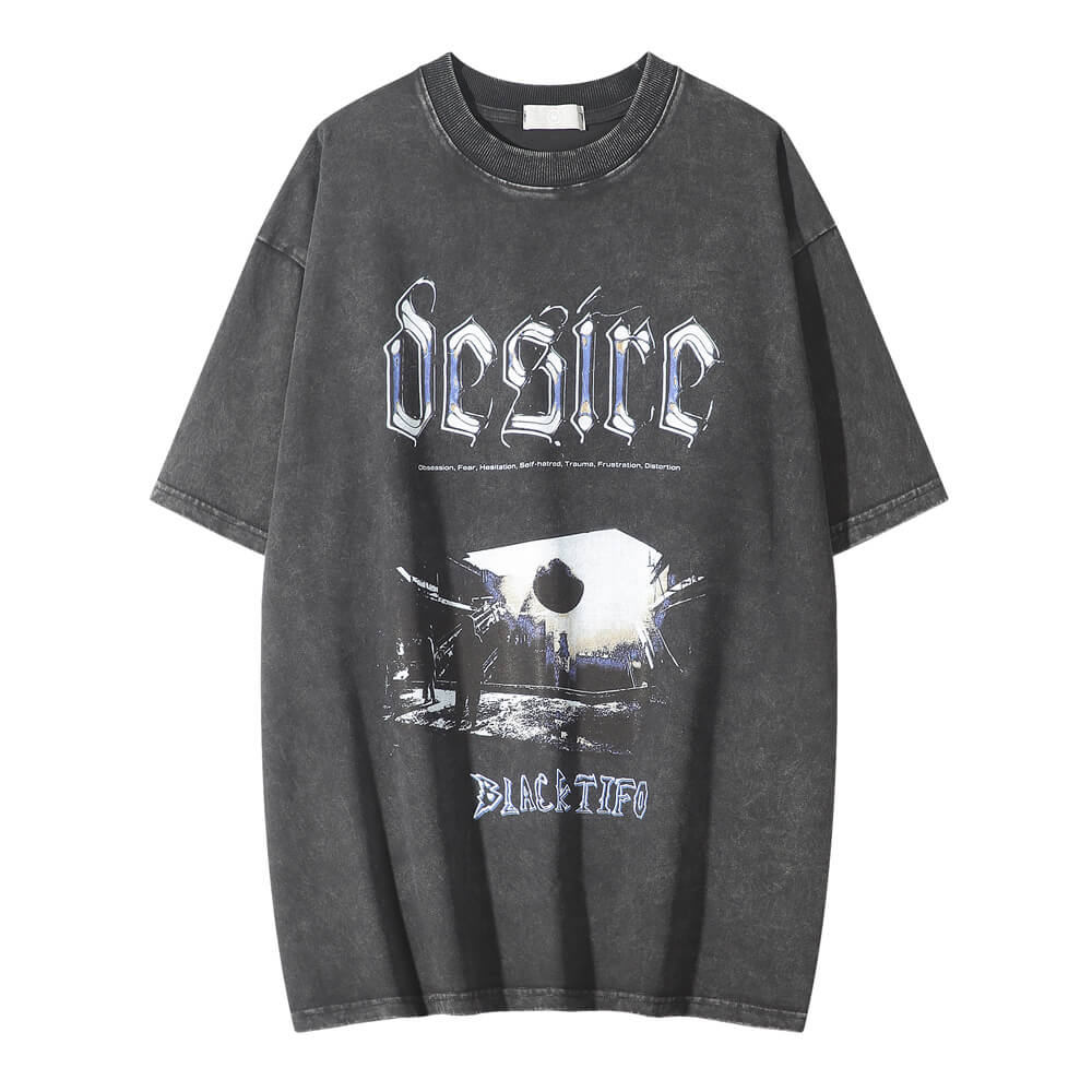 Pattern Printed T-shirt Top For Men