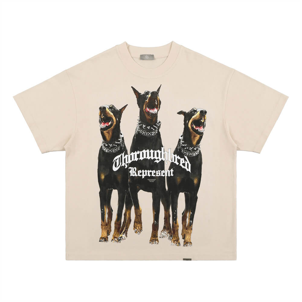 Printed Washed Distressed T-shirt For Men