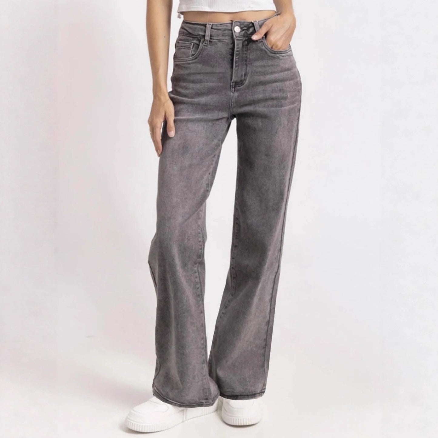 European And American Style Women Jeans Fashion Simple Straight Loose