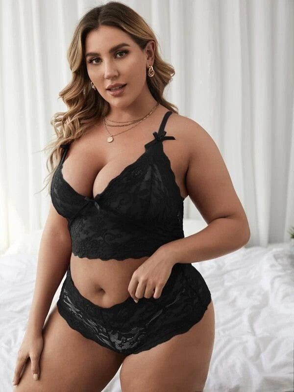 Large Size Mesh 2 Piece Set Of Pajamas