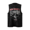 Letter Lightning Print Casual Vest Men