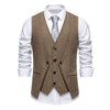 European And American Style Retro Vest Man Host Formal Dress Fake Two-pieces Coats