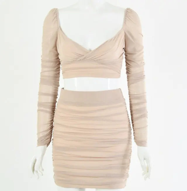 Chic Crop Top & Pencil Skirt Combo